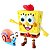 Boneco Bob Esponja E Garry Vinil Articulado Lider Brinquedo - Imagem 1