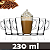 Jogo De Canecas Café 6 Pçs Vidro 230ml Capuccino Vancouver - Imagem 1