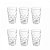 Jogo 6 Copos Vidro Relevo Globes 200ml Agua Cafe Restaurante - Imagem 5