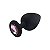 PLUG ANAL DE SILICONE PRETO JOIA TAMANHO MEDIO - Imagem 1