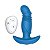 plug anal com vibração vai e vem controle remoto nv toys azul - Imagem 1