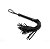 Chicote sado em Tiras flogger Luxo Preto bdsm - Imagem 1