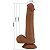 Prótese Peniana Masturbador feminino Dildo com Ventosa 22 cm Marrom - Imagem 2