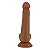 Prótese Peniana Masturbador feminino Dildo com Ventosa 22 cm Marrom - Imagem 3