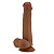 Prótese Peniana Masturbador feminino Dildo com Ventosa 22 cm Marrom - Imagem 5