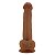 Prótese Peniana Masturbador feminino Dildo com Ventosa 22 cm Marrom - Imagem 6