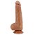 Prótese Peniana Masturbador feminino Dildo com Ventosa 23 cm  Marrom - Imagem 5