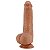 Prótese Peniana Masturbador feminino Dildo com Ventosa 23 cm  Marrom - Imagem 6