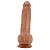 Prótese Peniana Masturbador feminino Dildo com Ventosa 23 cm  Marrom - Imagem 7
