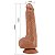 Prótese Peniana Masturbador feminino Dildo com Ventosa 23 cm  Marrom - Imagem 2
