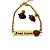 KIT INFANTIL/BEBÊ PERSONALIZADO PULSEIRA + BRINCO MORANGO - Imagem 1