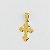SOMENTE PINGENTE CRUZ LISA COM BANHO DE OURO 18K - 02cm x 01cm - Imagem 1