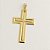 PINGENTE CRUZ COM BORDA LISA, GRANDE E LARGA COM BANHO DE OURO 18K - 03cm x 5,7cm - Imagem 2