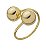 ANEL AJUSTÁVEL COM BOLAS SEMIJOIA ELEGANTE COM BANHO DE OURO 18K - Imagem 2