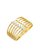 ANEL AJUSTÁVEL COM ZIRCÔNIAS SEMIJOIA COM BANHO DE OURO 18K - Imagem 1