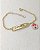 PULSEIRA INFANTIL MENINA PERSONALIZADO COM NOME E PINGENTE SEMIJOIA BANHO DE OURO 18K - Imagem 5