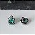BRINCO RÓDIO NEGRO ZIRCÔNIA VERDE FORMATO GOTA SEMIJOIA - Imagem 3
