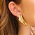 BRINCO EAR CUFF ORGÂNICO SEMIJOIA COM BANHO DE OURO 18K - Imagem 3