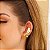 BRINCO EAR CUFF ORGÂNICO SEMIJOIA COM BANHO DE OURO 18K - Imagem 1
