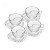 Conjunto 4 Xícaras de Chá de Cristal com Pires Coração Pearl 80ml - Wolff - Imagem 1