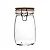 Porta Mantimento de Vidro com Tampa Hermética de Bambu 1,6L - Wolff - Imagem 2