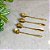CJ 4 COLHERES ACO INOX P/CHA FLORES DOURADO - Imagem 1