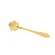 CJ 4 COLHERES ACO INOX P/CHA FLORES DOURADO - Imagem 3