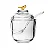 Açucareiro com Colher e Tampa Golden Bird 150ml Cristal Ecológico - Wolff - Imagem 1