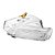 Manteigueira Retangular com Tampa Golden Bird 18cm x 10cm x 9cm Cristal Ecológico - Wolff - Imagem 2