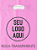 Sacola Plástica Personalizada Rosa Transparente - Tamanho 30x40 - Imagem 1