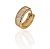 Brinco argola 15mm com zircônias banhado ouro - Imagem 1