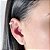 Brinco argola piercing fake com zircônias banhado ouro-1pç - Imagem 4