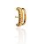 Brinco 2 meias argolas ear hook banhado ouro - Imagem 1