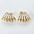 Brinco 6 argolas sendo 3 cravejadas ear cuff banhado ouro - Imagem 2