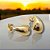 Brinco gota curva oca banhado ouro - Imagem 2