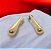 Brinco gota fina oca banhado ouro - Imagem 2