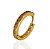 Brinco argola 15mm com zircônias banhado ouro - Imagem 1
