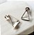 Brinco triangulo 3D banhado prata - Imagem 2