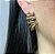 Brinco zigzag ear hook com zircônias banhado ouro - Imagem 10