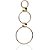 Brinco 3 argolas 15mm, 25mm, 35mm banhado ouro - Imagem 1
