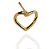 Brinco coração convexo banhado ouro - Imagem 1