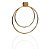 Brinco 2 argolas 36mm, 48mm banhado ouro - Imagem 1