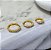 Conjunto brinco 3 argolas 10mm, 13mm, 17mm cravejado banhado ouro - Imagem 2