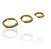 Conjunto brinco 3 argolas 10mm, 13mm, 17mm cravejado banhado ouro - Imagem 1