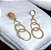 Brinco 3 aros ovais 8mm, 12mm, 16mm banhado ouro - Imagem 2