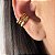 Brinco argola tripla piercing fake banhado ouro-1pç - Imagem 3