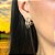 Brinco 3 hastes cravejado cristal ou colorido ear hook banhado ouro - Imagem 11