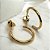 Brinco argola 15mm com tarraxa fio 1mm banhado ouro - Imagem 2