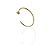 Brinco argola 30mm com tarraxa fio 1,5mm banhado ouro - Imagem 1