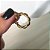 Brinco argola 20mm 2 fios trançada banhado ouro - Imagem 3
